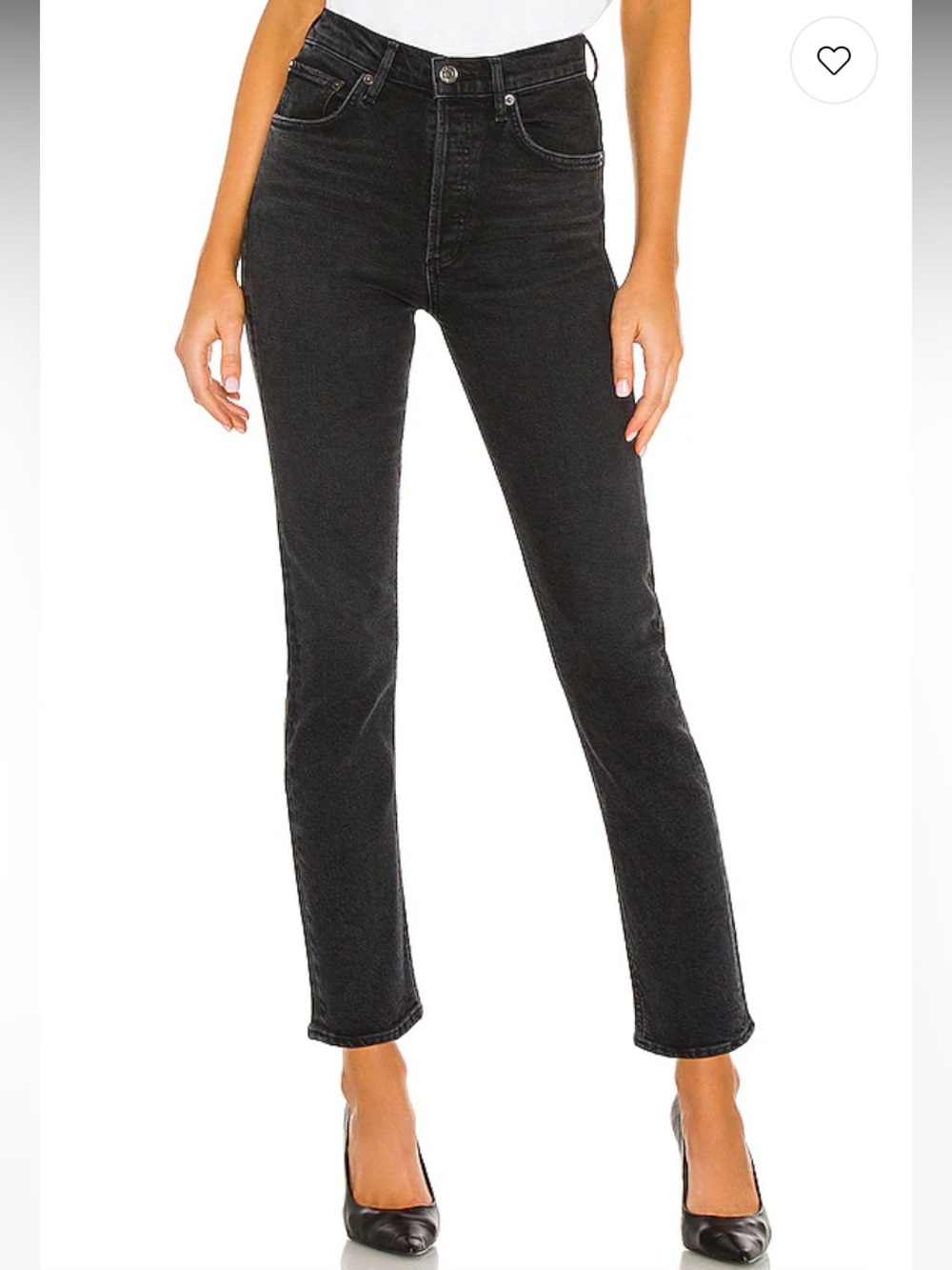 AGOLDE Riley High Rise Crop Jeans Womens 25